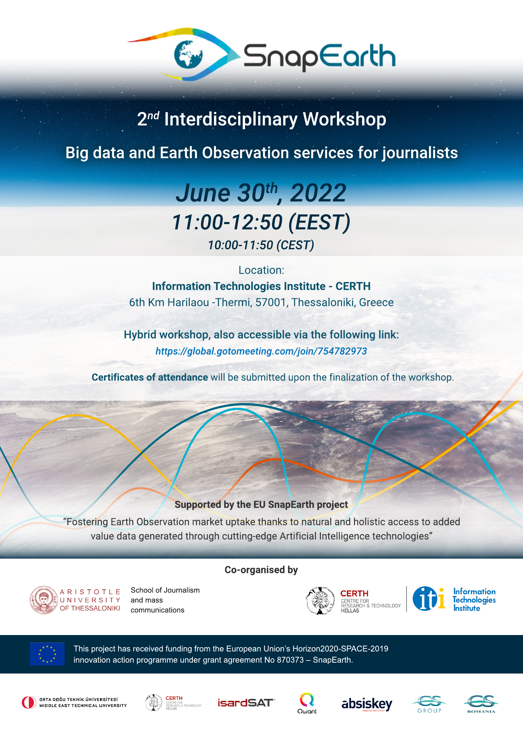 2nd Workshop on big data and Earth Observation services for journalists
