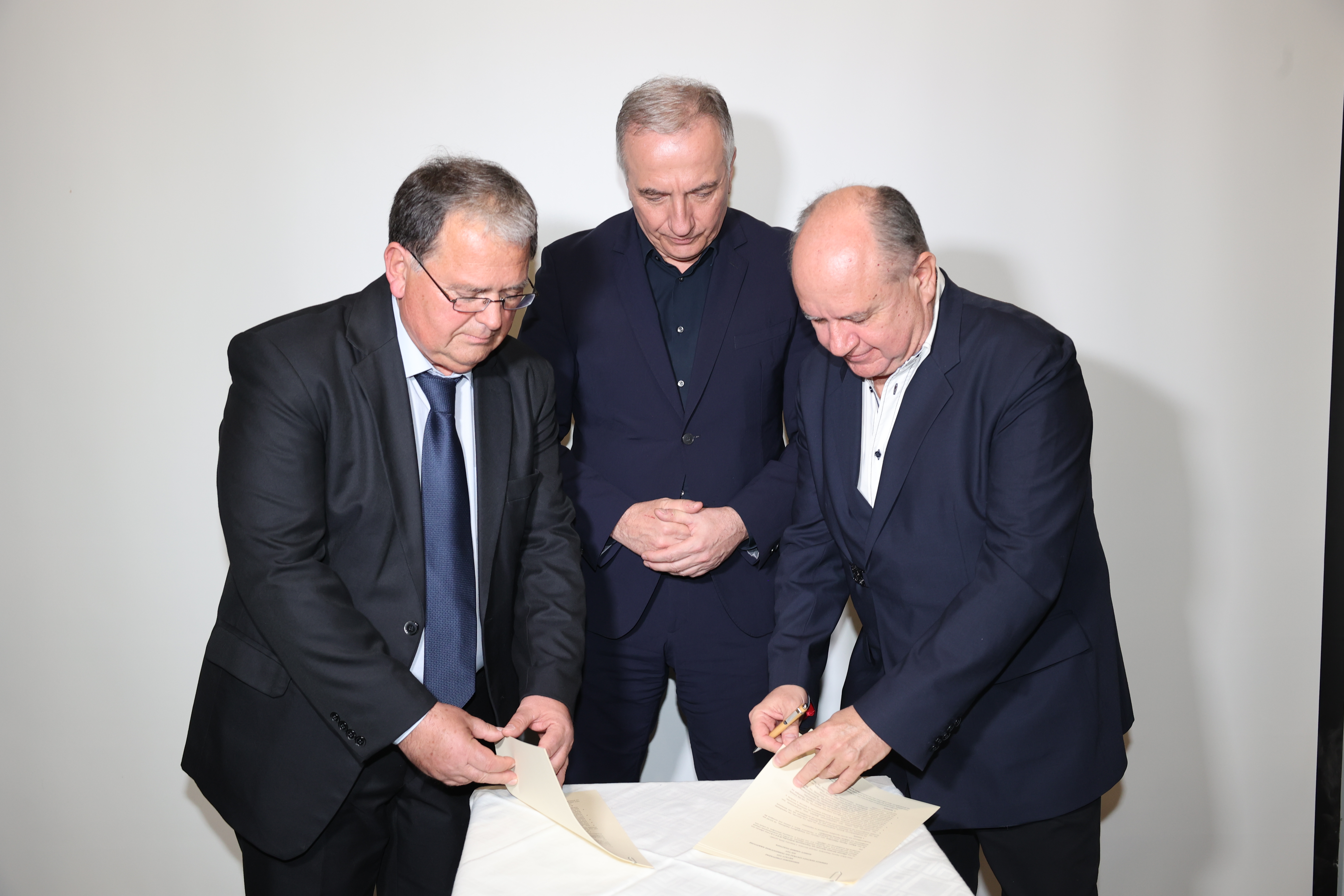 Κατά την υπογραφή του Μνημονίου Συνεργασίας